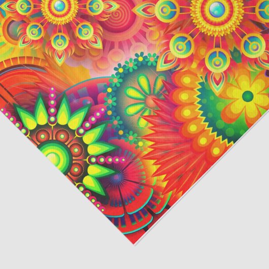 Boho abstrakte Blume Seidenpapier (Ausschnitt)