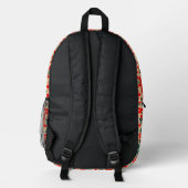 Boho-Abstrakte Blumenkunst Bedruckter Rucksack (Rückseite)