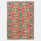 Boho-Abstrakte Blumenkunst Decke (Vorderseite Vertikal)