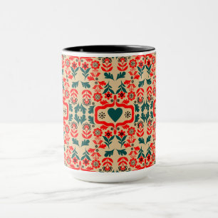 Boho-Abstrakte Blumenkunst Tasse