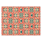 Boho-Abstrakte Blumenkunst Tischdecke (Vorderseite (Horizontal))