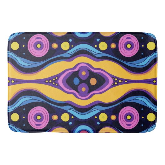 Boho abstrakte bunte 2 badematte (Vorderseite)