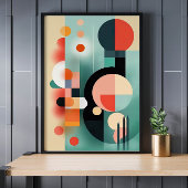 Boho Abstrakte Formen Digitale Kunst Poster