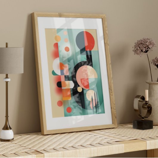 Boho Abstrakte Formen Digitale Kunst Poster