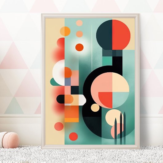 Boho Abstrakte Formen Digitale Kunst Poster