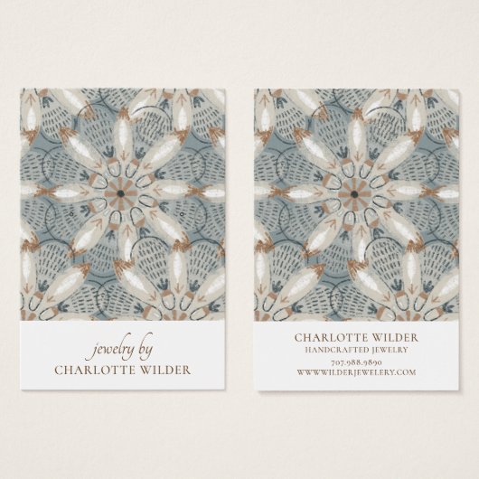 Boho Abstrakte Formen Earring Display Card (Vorne & Hinten)