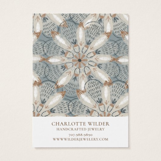 Boho Abstrakte Formen Earring Display Card (Rückseite)