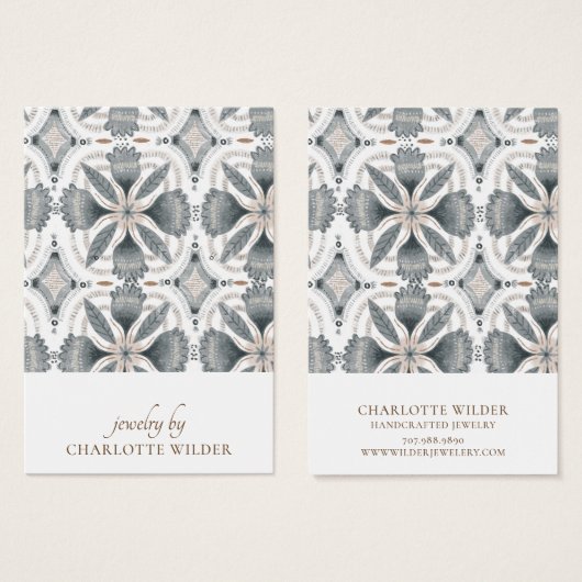 Boho Abstrakte Formen Earring Display Card (Vorne & Hinten)