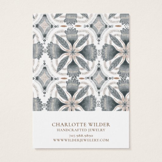 Boho Abstrakte Formen Earring Display Card (Rückseite)