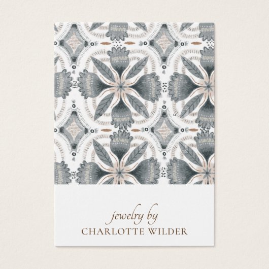 Boho Abstrakte Formen Earring Display Card (Vorderseite)