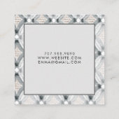 Boho Abstrakte Formen Earring Display Card Quadratische Visitenkarte (Rückseite)