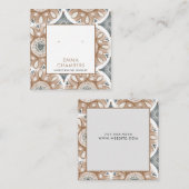 Boho Abstrakte Formen Earring Display Card Quadratische Visitenkarte (Vorne/Hinten)
