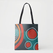 Boho abstrakte Formen, farbenfrohe Linienkunst Tasche (Vorderseite)