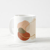 Boho Abstrakte Formen Kaffeetasse (Vorderseite Links)