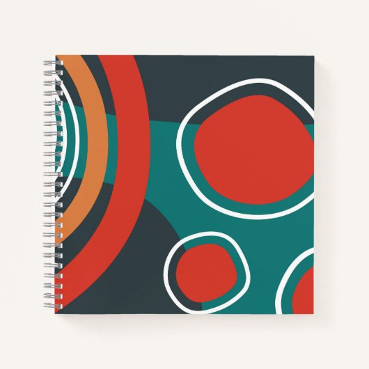 Boho abstrakte Formen Kunst Notizblock (Vorderseite)
