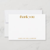 Boho Abstrakte Formen Rosa Gelber Individuelle Nam Dankeskarte (Vorderseite)