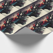 Boho abstrakte Kunst mit Mädchengesicht Geschenkpapier (Ecke)