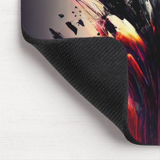 Boho abstrakte Kunst mit Mädchengesicht Mousepad (Ecke)