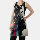 Boho abstrakte Kunst mit Mädchengesicht Schürze (InSitu)