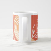 Boho abstrakte Kunstwerke Terracotta Rot Jumbo-Tasse (Rückseite)