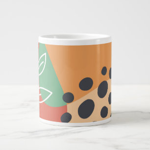Boho abstrakte Kunstwerke Terracotta Rot Jumbo-Tasse