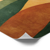 Boho Abstrakte Landschaft Erdtöne Wüste Poster (Ecke)