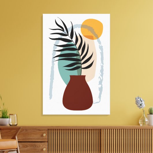 Boho Abstrakte Landschaft, Stretchgepflaster groß Leinwanddruck (Insitu (Wohnzimmer))