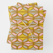 Boho Abstrakte Pastellformen Muster rosa gelb Geschenkpapier Set (Beispiel)