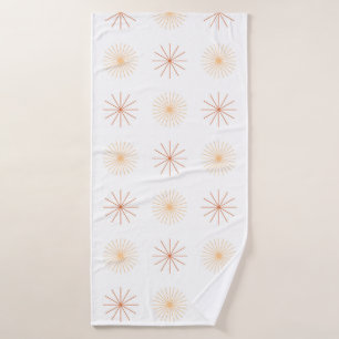 Boho abstrakte Sternexplosion pfirsichfarben  Badehandtuch