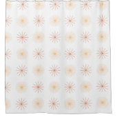 Boho abstrakte Sternexplosion pfirsichfarben Duschvorhang (Vorderseite)