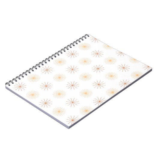 Boho abstrakte Sternexplosion pfirsichfarben Notizblock (Linke Seite)