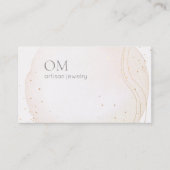 Boho Abstrakte Wasserfarbe mit Goldakzenten Visitenkarte (Vorderseite)