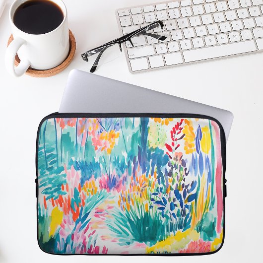 Boho-Abstrakter Wildblumengarten Laptopschutzhülle