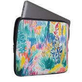 Boho-Abstrakter Wildblumengarten Laptopschutzhülle (Vorne Rechts)