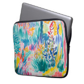 Boho-Abstrakter Wildblumengarten Laptopschutzhülle (Vorderseite Links)