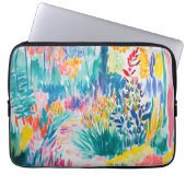 Boho-Abstrakter Wildblumengarten Laptopschutzhülle (Vorderseite)