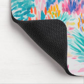 Boho-Abstrakter Wildblumengarten Mousepad (Ecke)