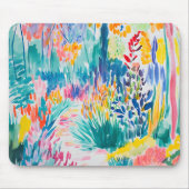 Boho-Abstrakter Wildblumengarten Mousepad (Vorne)