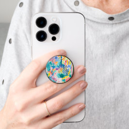 Boho-Abstrakter Wildblumengarten PopSocket