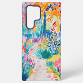 Boho-Abstrakter Wildblumengarten Samsung Galaxy Hülle (Rückseite)