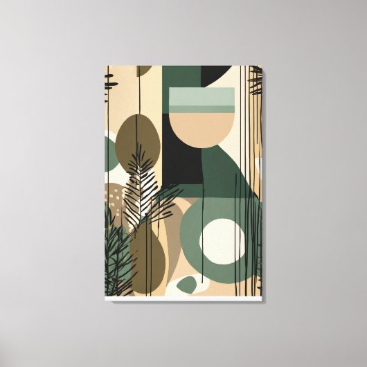 Boho abstraktes Design - Stretchierte Canvas Print Leinwanddruck (Vorderseite)