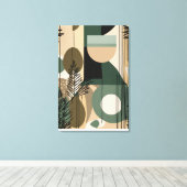 Boho abstraktes Design - Stretchierte Canvas Print Leinwanddruck (Insitu (Holzboden))