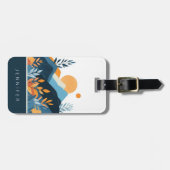 Boho abstraktes Landschaft-Reisegepäckanhänger Gepäckanhänger (Vorderseite horizontal)