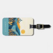 Boho abstraktes Landschaft-Reisegepäckanhänger Gepäckanhänger (Vorderseite horizontal)