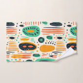 BOHO Abstraktes Muster Gelb und Grün Badhandtuch Set (Handtuch)