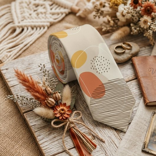 Boho abstraktes Muster Krawatte