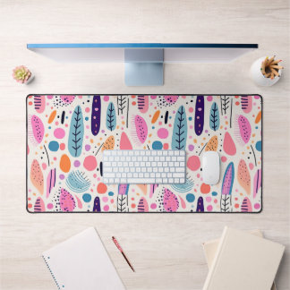 BOHO Abstraktes Muster Pastel Botanisch Schreibtischunterlage