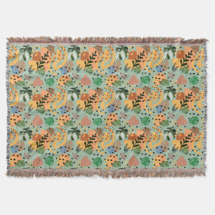 boho abstraktes tropisches Muster -minimales Blatt Decke
