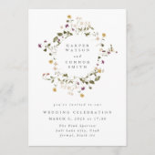 Boho Abundance Dried Wildblume Pampas Wedding Einladung (Vorderseite)