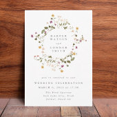 Boho Abundance Dried Wildblume Pampas Wedding Einladung